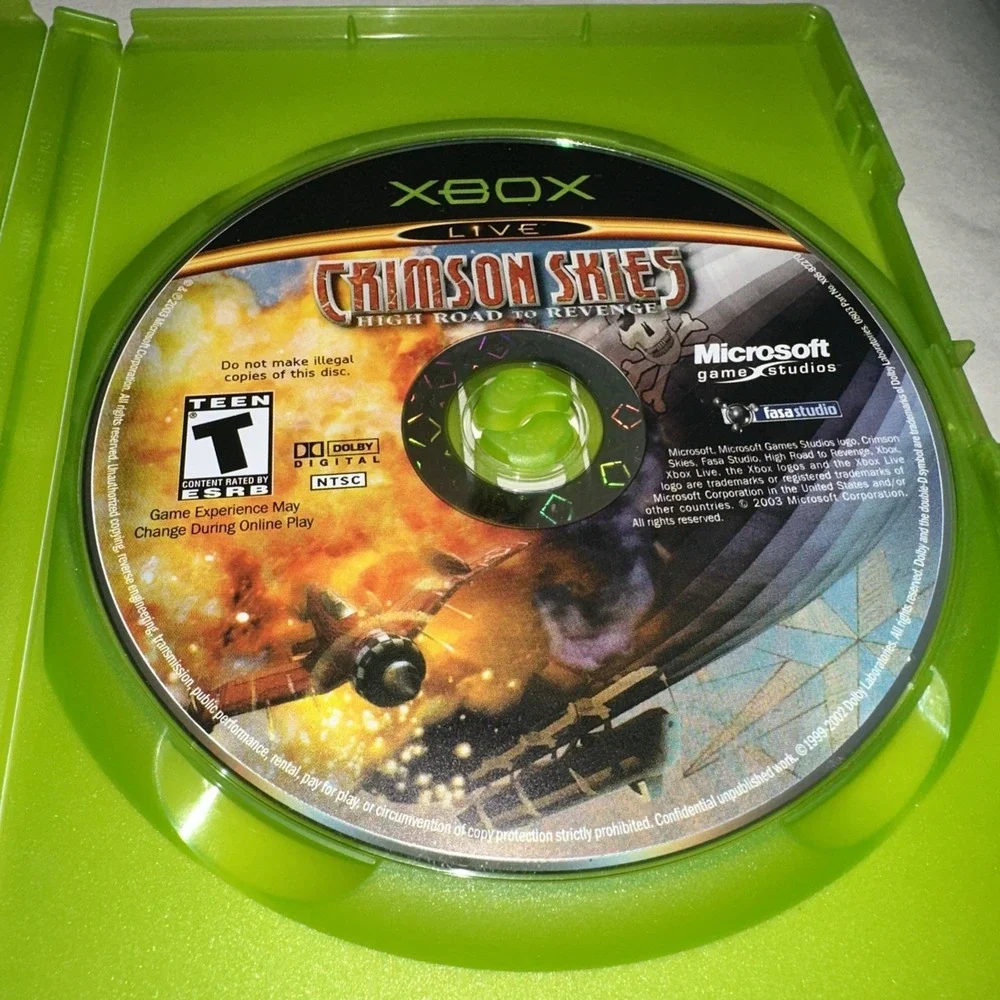 Crimson Skies: High Road to Revenge (Microsoft Xbox, 2003) Complete w/ Manual